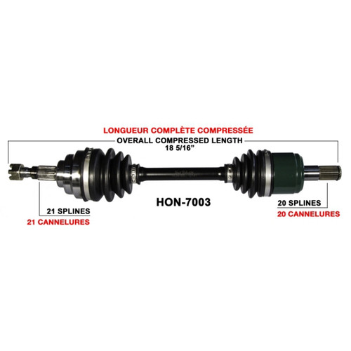 TrakMotive Complete Axle Fits Honda - 216071