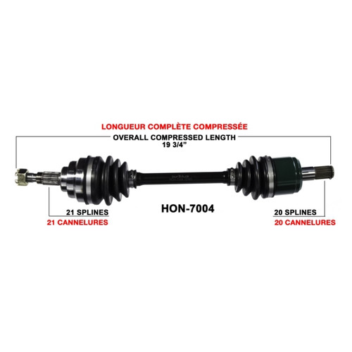 TrakMotive Complete Axle HONDA - 216072
