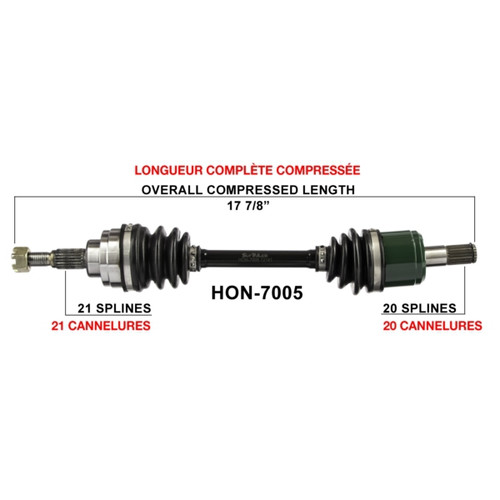 TrakMotive Complete Axle Fits Honda - 216073