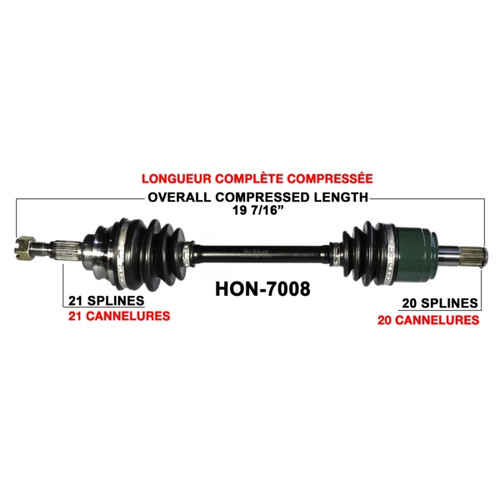 TrakMotive Complete Axle HONDA - 216075