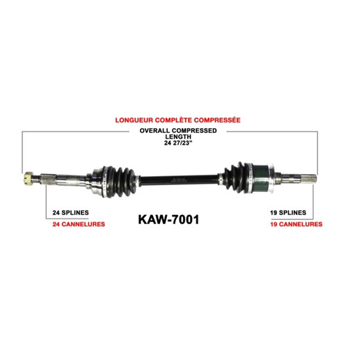 TrakMotive Complete Axle KAWASAKI - 216079