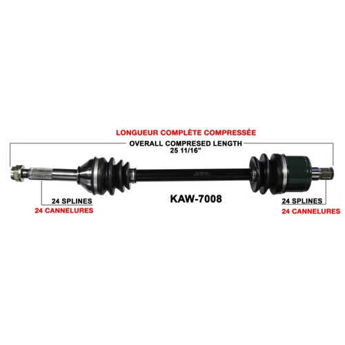 TrakMotive Complete Axle Fits Kawasaki - 216086