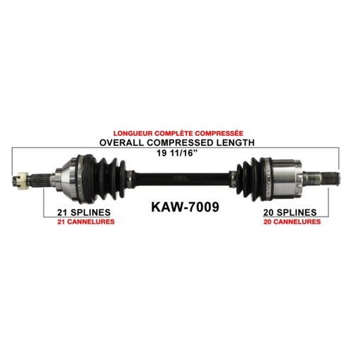 TrakMotive Complete Axle KAWASAKI - 216087