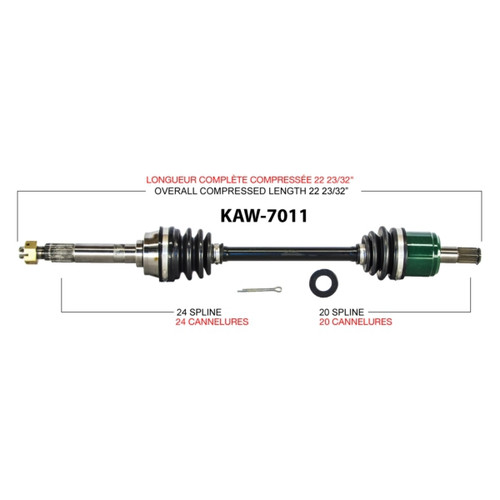 TrakMotive Complete Axle Fits Kawasaki - 216089