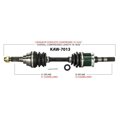 TrakMotive Complete Axle Fits Kawasaki - 216091