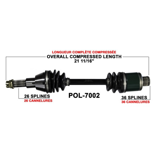 TrakMotive Complete Axle Fits Polaris - 216093