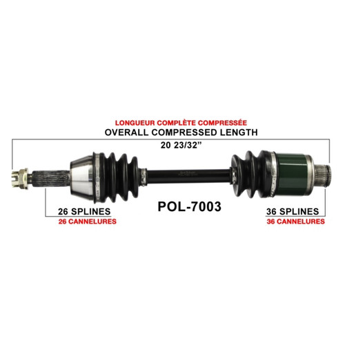 TrakMotive Complete Axle Fits Polaris - 216094