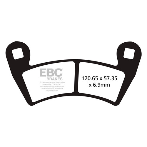 EBC  "X" Carbon Graphite Brake Pad Organic - Left, Right, Front Right, Front left, Rear Right, Rear left, Rear Outer - 077749