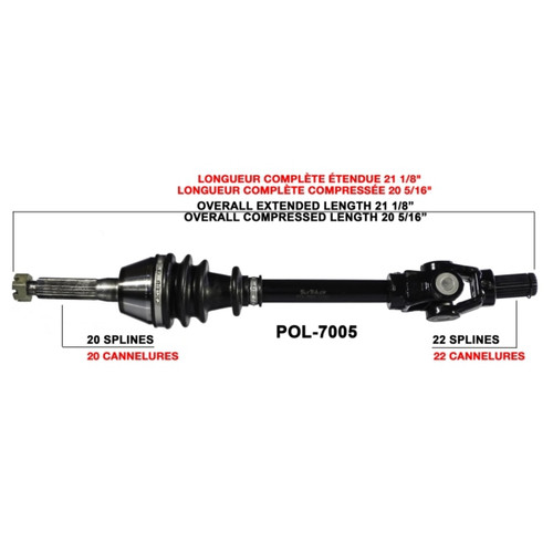 TrakMotive Complete Axle Fits Polaris - 216096