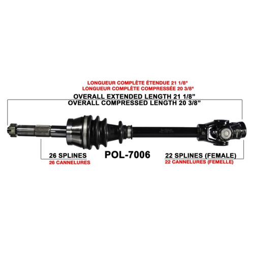 TrakMotive Complete Axle Fits Polaris - 216097