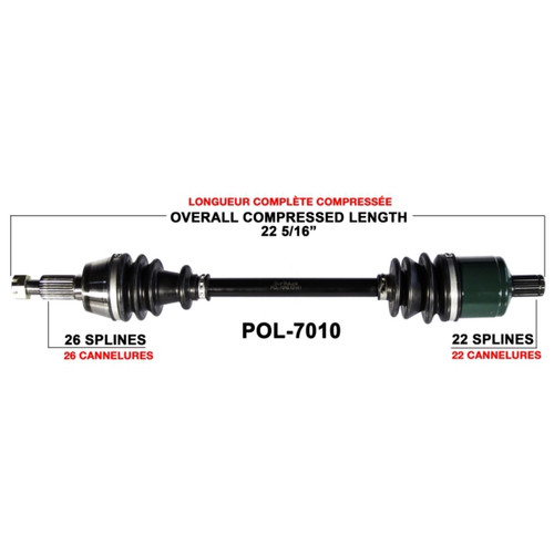 TrakMotive Complete Axle Fits Polaris - 216116