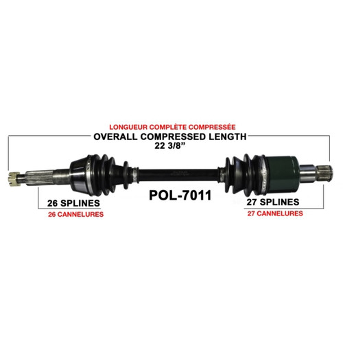 TrakMotive Complete Axle Fits Polaris - 216117