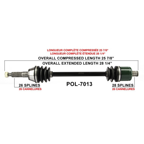TrakMotive Complete Axle POLARIS - 216119