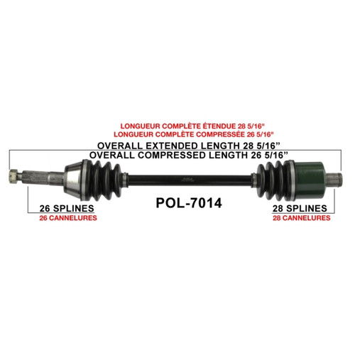 TrakMotive Complete Axle Fits Polaris - 216120