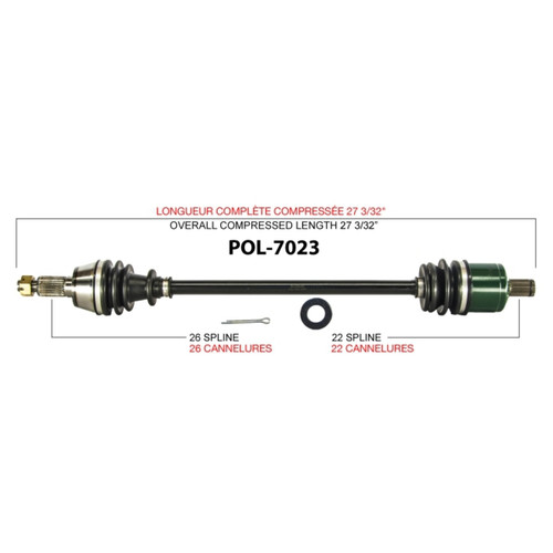 TrakMotive Complete Axle Fits Polaris - 216129