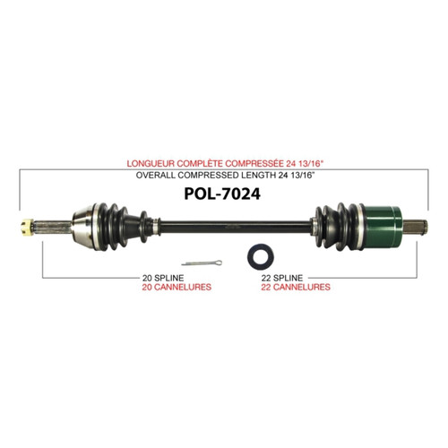 TrakMotive Complete Axle Fits Polaris - 216130