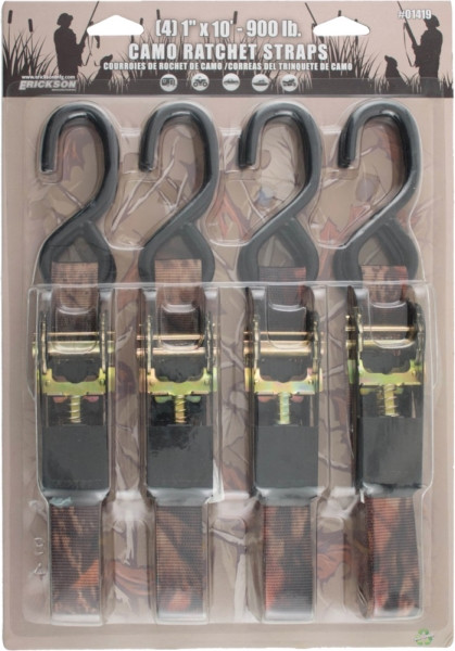 ERICKSON Racheting Tie-Downs 10' - 900 lbs - 719466