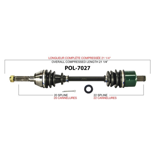 TrakMotive Complete Axle Fits Polaris - 216133