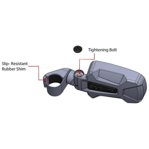 Seizmik Pursuit Side View Mirror 1.75" Clamp-On - 175562