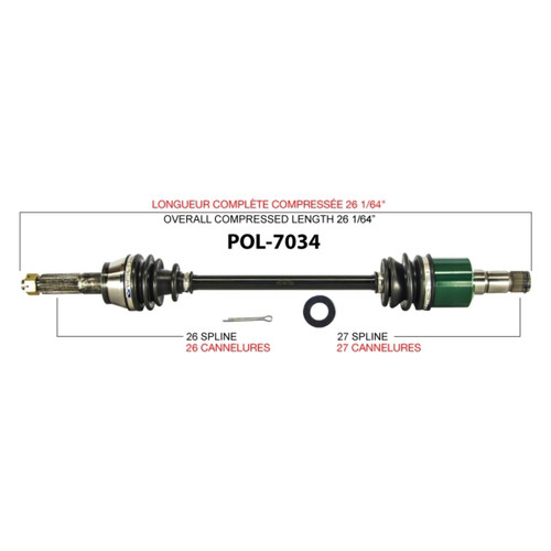 TrakMotive Complete Axle Fits Polaris - 216138
