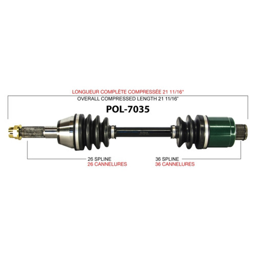 TrakMotive Complete Axle Fits Polaris - 216139