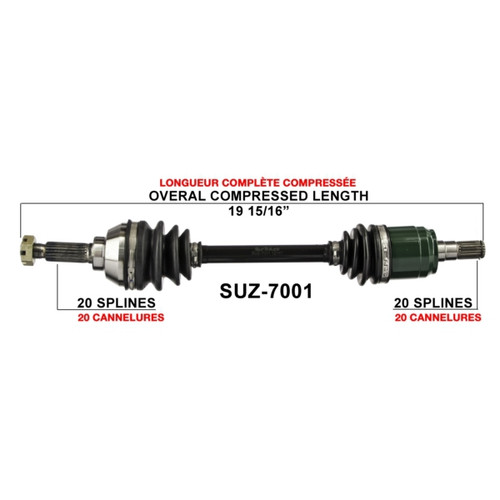TrakMotive Complete Axle Fits Suzuki - 216141