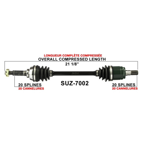 TrakMotive Complete Axle Fits Suzuki - 216142