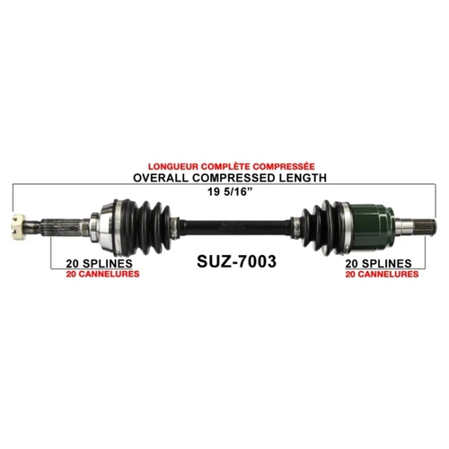 TrakMotive Complete Axle SUZUKI - 216143