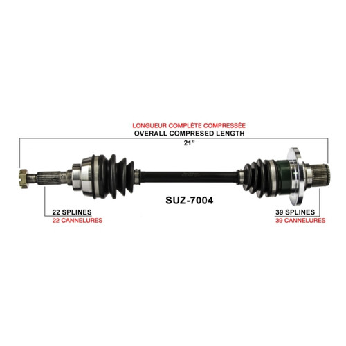 TrakMotive Complete Axle Fits Suzuki - 216144
