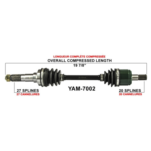 TrakMotive Complete Axle Fits Yamaha - 216147