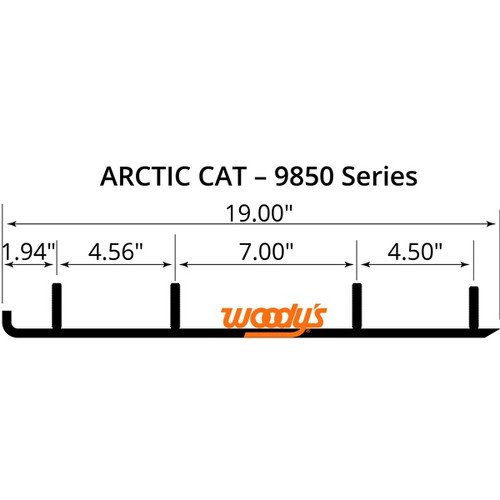WOODYS Extender Trail III Carbide Runner Blowmold - Fits Arctic cat - 463052
