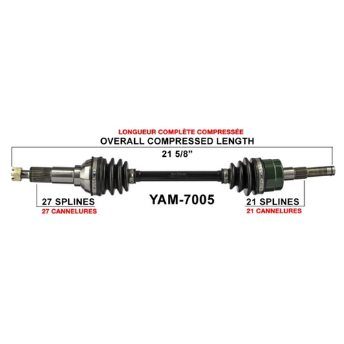 TrakMotive Complete Axle Fits Yamaha - 216150