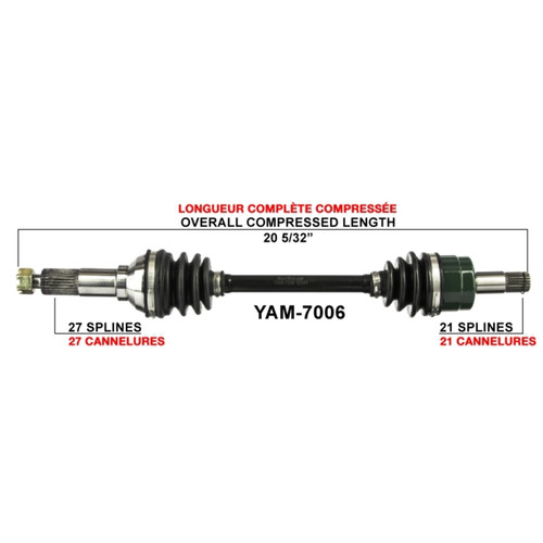 TrakMotive Complete Axle Fits Yamaha - 216151