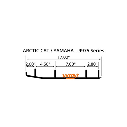 WOODYS Carbide Runner Fits Arctic cat, Fits Yamaha - 463058