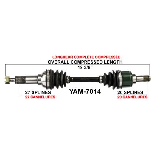 TrakMotive Complete Axle YAMAHA - 216159
