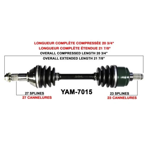 TrakMotive Complete Axle Fits Yamaha - 216160