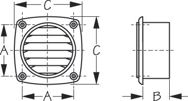 Sea Dog Hose Vent Injection Molded (ABS) - 700603