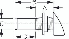 Sea Dog Nylon Gas Tank Vent Injection Molded Nylon - 700611