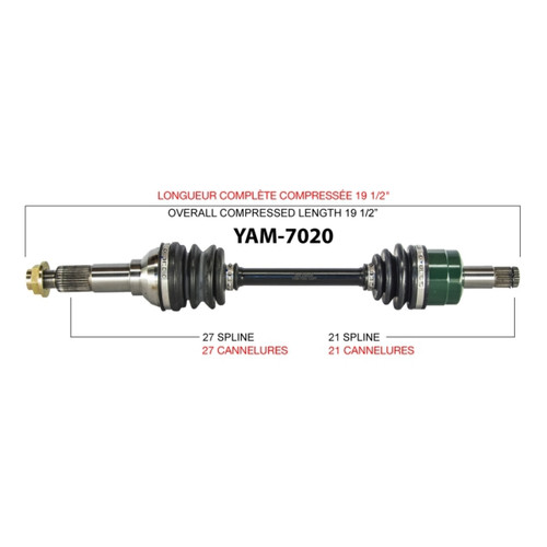 TrakMotive Complete Axle Fits Yamaha - 216165