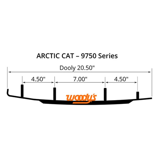 WOODYS Dooly Carbide Runner Plastic Mach Ski - Fits Arctic cat - 463068
