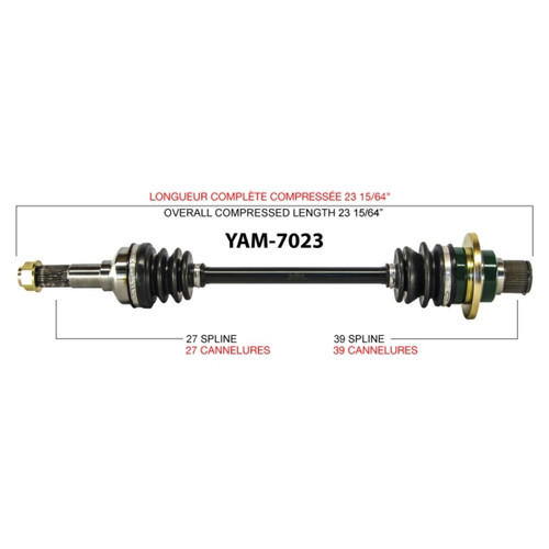 TrakMotive Complete Axle YAMAHA - 216168