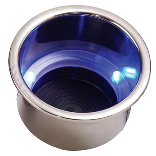 Sea Dog Stainless Steel Drink Holder with LED - 731976