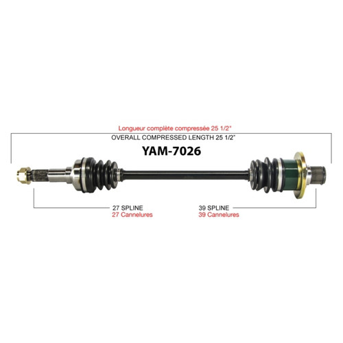TrakMotive Complete Axle Fits Yamaha - 216170