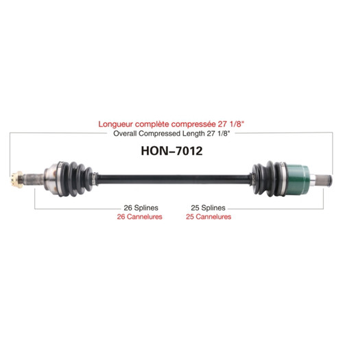 TrakMotive Complete Axle Fits Honda - 216236