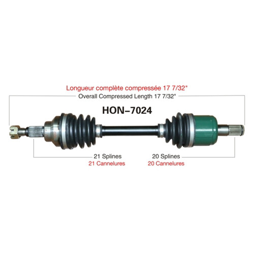 TrakMotive Complete Axle Fits Honda - 216241