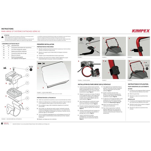 Kimpex X2 Series full winsdhield and clamp system - GP Fits CFMoto - 274094