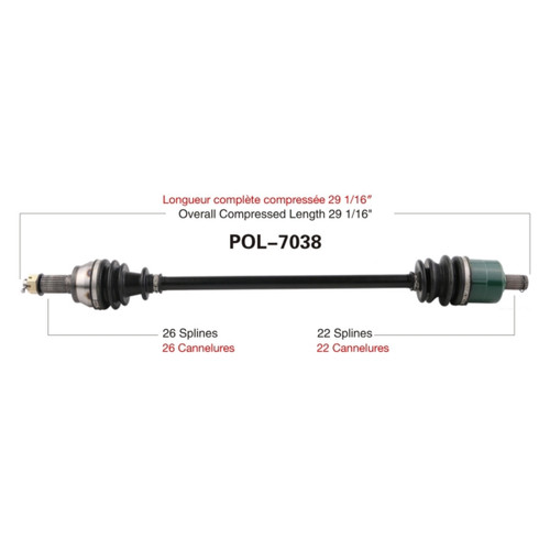 TrakMotive Complete Axle POLARIS - 216245