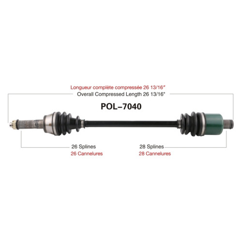 TrakMotive Complete Axle Fits Polaris - 216247