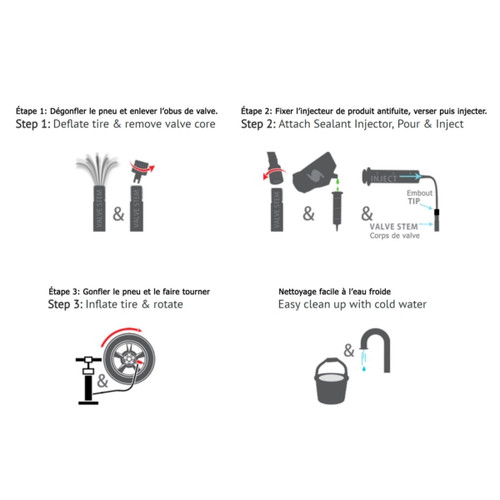 TireJect Tire Sealant Applicator 2oz Liquid - 2 oz - 051690