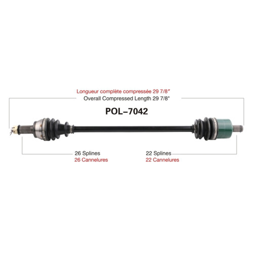 TrakMotive Complete Axle Fits Polaris - 216249